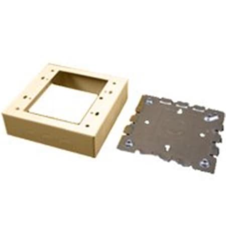 Wiremold Electrical Box, Outlet Box Type, 2 Gangs 3202371